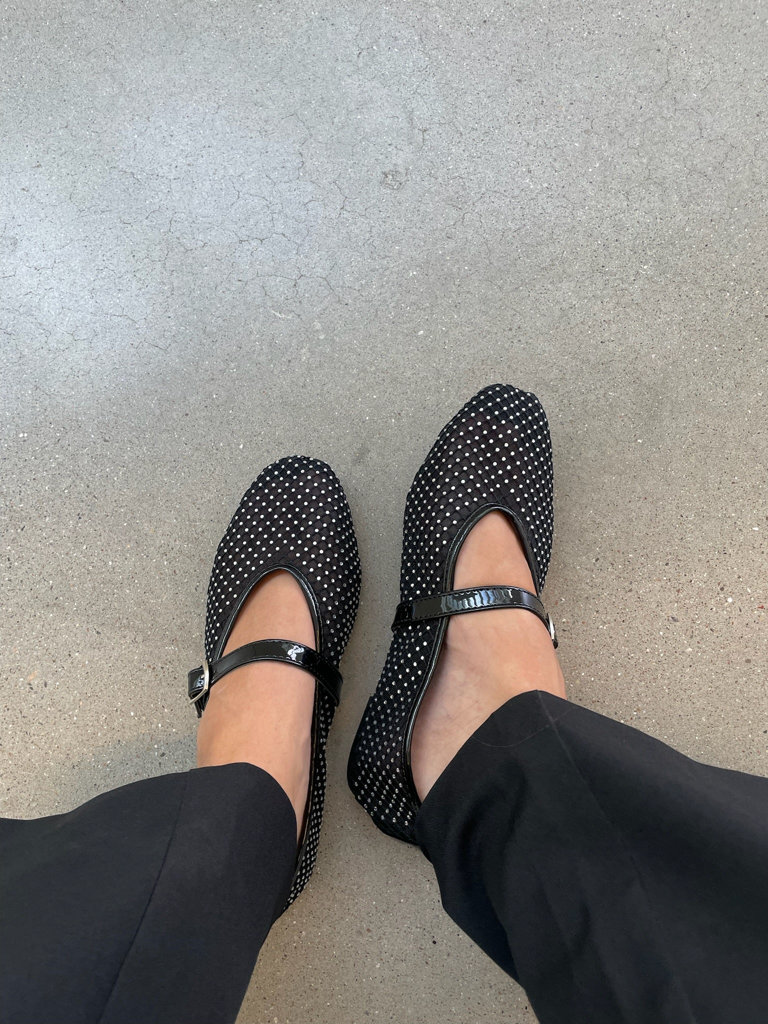 Olivia Ballerina - Black Glitter