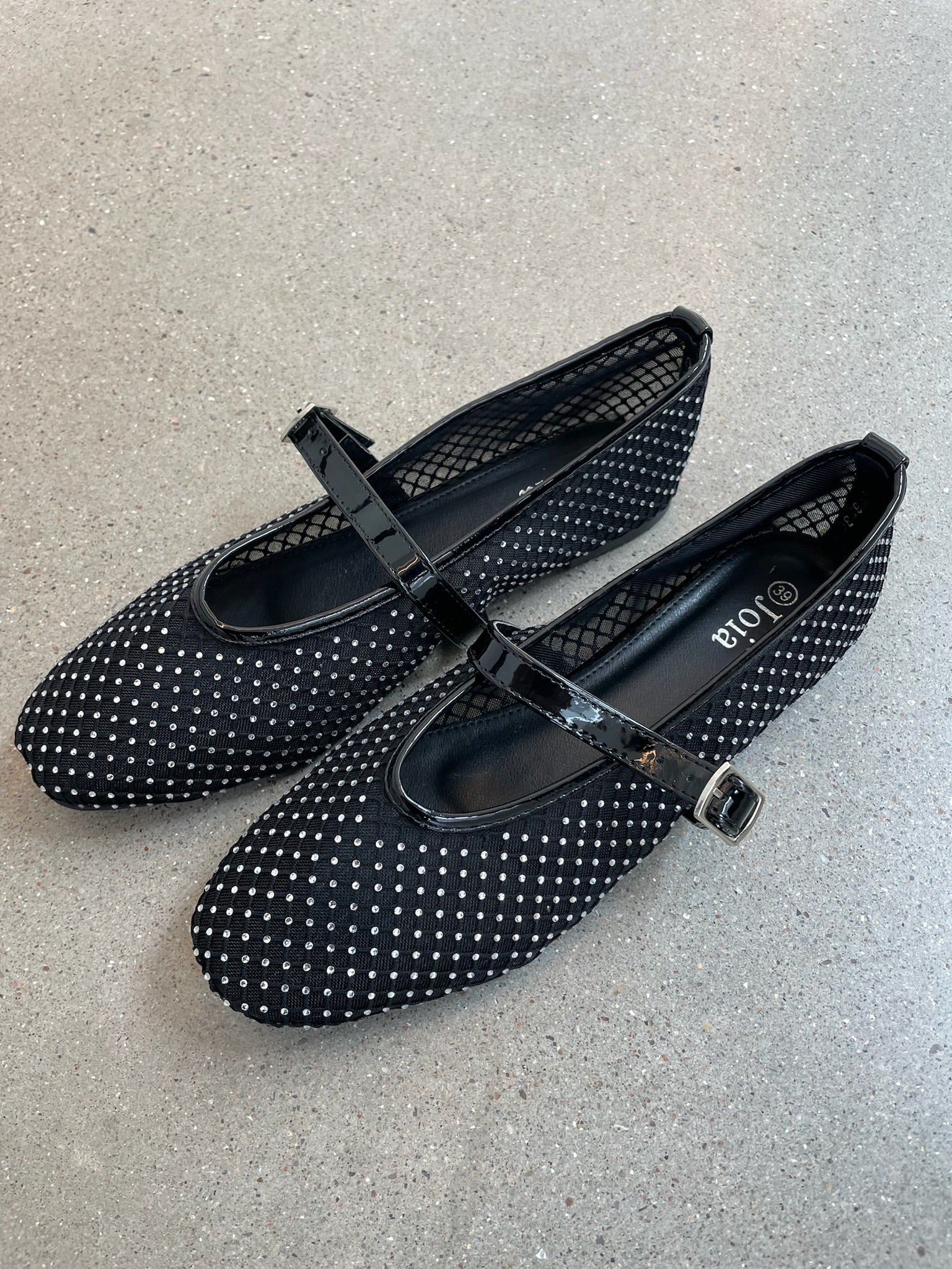 Olivia Ballerina - Black Glitter