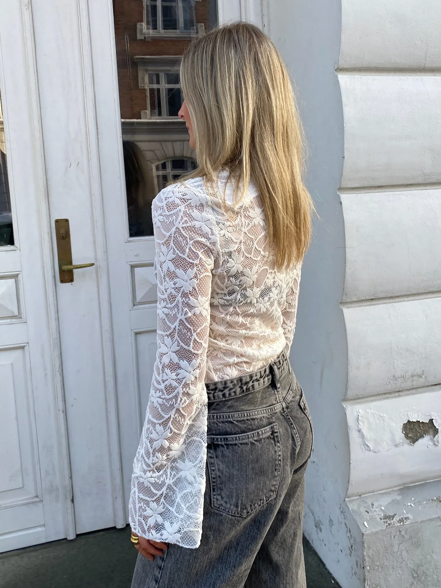 Luna Lace Blouse - White